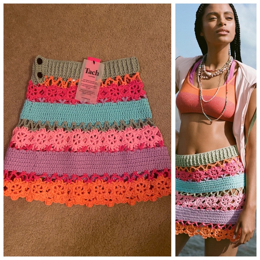 TACH (Anthropologie) Crochet Skirt